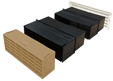 9 x 3 Extendable Combination Cavity Wall Sleeve Vent with Buff Air Brick