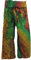 GURU SHOP Batik Thai Fischerhose aus Baumwolle, Wickelhose, Yogahose - Grün/bunt, Herren/Damen
