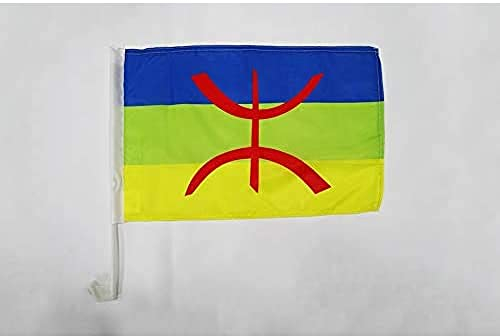 AZ FLAG - Autofahne Kabylei - 45x30 cm - Berber Autoflagge 30 x 45 Cm - Auto Flaggen
