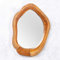 LEBENSwohnART Wandspiegel Slice Teak ca. D35cm Flurspiegel Teakspiegel Spiegel Unikat
