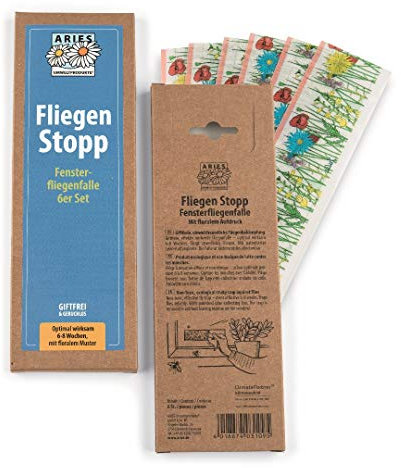 ARIES Fliegen Stopp Fensterfliegenfalle 6er Set, Durchsichtig, 6