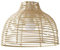 MiniSun | Modern Grey Wicker Rattan Basket Style Ceiling Pendant Light Shade Complete with a 4w LED Filament Bulb [2700K Warm White] | Shades & Home Improvements Essential | 310cm Shade Width