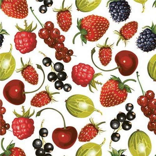 20 Servietten Leckere Beeren als Tischdeko für den Sommer 33x33cm