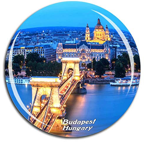 Weekino Kettenbrücke Budapest Ungarn Kühlschrankmagnet 3D Kristallglas Tourist City Travel Souvenir Collection Geschenk Starke Kühlschrank Aufkleber