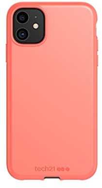 Tech21 Studio Colour Apple iPhone 11, Lightweight Thin Protective Hardshell Cover - Coral