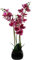 Leaf Fioriera artificiale in ceramica orchidea 65 cm, materiali misti, colore rosa scuro, 70 cm