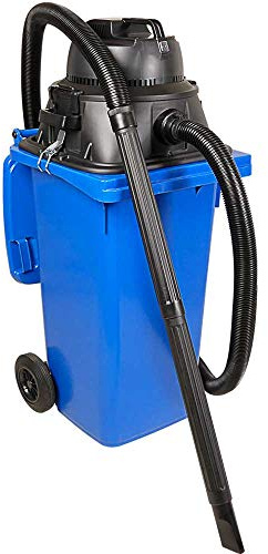 BRB Nass-/Trockensauger/Industriesauger 1100 Watt, mit 120 Liter Behälter (DIN Mülltonne) (blau)