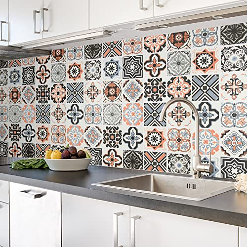 seonta Film mosaïque autocollant pour crédence de cuisine - 60 x 500 cm - Pour cuisine - En PVC - Type A