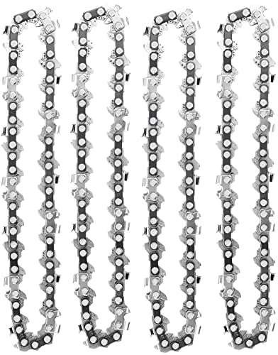 AICOYA 4 Stück Sägeketten 1/4 14Klinge 28 Antriebsglieder 1.1mm kompatibel mit 4 Kettensäge 13cm Bar