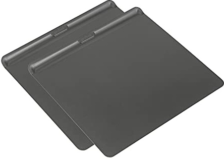 GoodCook AirPerfect Antihaft-luftisoliertes 40,6 x 35,6 cm Keksblech-Set, 2 Stück – Karbonstahl-Backbleche mit Air-Bake-Technologie und strukturiertem Boden