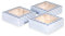 Anniversary House 3-pack Blue Treat Boxes, Gingham and Polka Dot Print, Cookie and Favour Boxes, Strong, Sturdy, 3.8 x 11.4 x 11.4 CM, J160