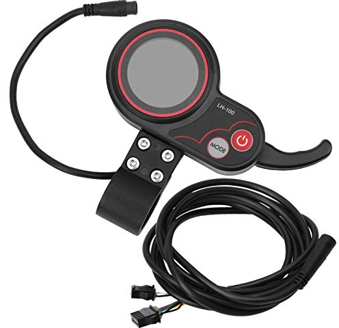 Elektroroller Daumengas mit Display, E-Bike-Geschwindigkeitsregler Elektroroller-LCD-Anzeigefeld Manuelles Bedienfeld Display Ebike Gashebel Scooter Controller für Elektroroller Elektrofahrrad[48V]