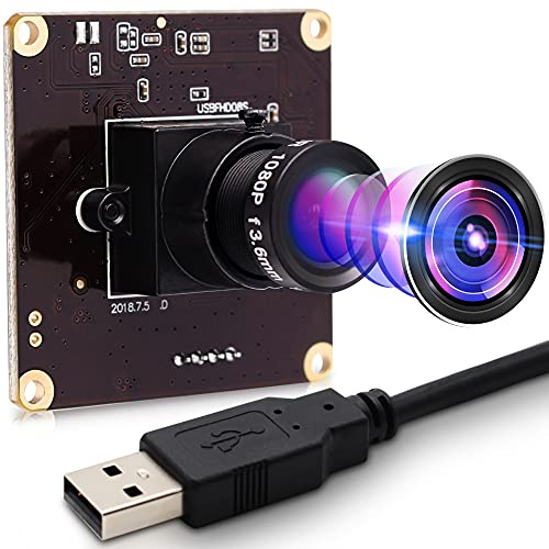 1080P Mini USB2.0 Modulo telecamera USB grandangolare ad alta velocità 260 fps, 120 fps, 60 fps, USB con fotocamera, PC, telecamera di luce integrata industriale, per computer Raspberry Pi