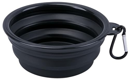 Small Collapsible Pet Feeding Bowl [Black]