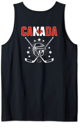 Canada Ice Hockey Fans Jersey Kanadische Flagge Hockeyschläger Tank Top