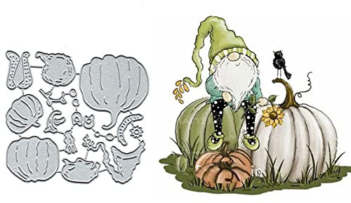 Zwerg Kürbis Metall Stanzformen für Kartenherstellung, Halloween Geist Vogel Karte Stanzformen Schablonen DIY Scrapbooking Album Dekorative Prägung Papier Karte Kunst Handwerk