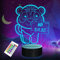 Lightzz Nachtlicht Kinder Personalisierte Geschenke Baby 3D LED mit Name Acryl Nachtlampe,16 Farben Fernbedienung,Raumdekoration Geschenk für Mädchen Jungen Frauen Geburtstag Weihnacht (Tiger)