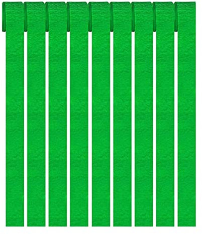 9 Rolls Green Crepe Paper Streamers - Hanging Christmas Party Streamers with Tassels for Festival Wedding Decor