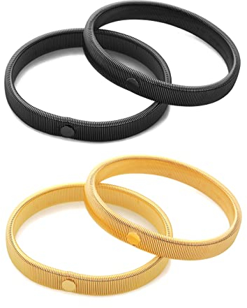 Lusofie 4 Stück Armelhalter Herren Hemdärmel Clips Verstellbare Rutschfeste Ärmel Strumpfgürtel Hemd Halter Metall Stretch Hemdarmbänder Elastische Armbänder für Männer Armelschoner Damen