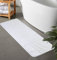 Uphome Boho-Badezimmerläufer, weiß, abstrakt, Sonne, lang, Badezimmerteppiche, rutschfest, wasserabsorbierend, Mikrofaser, Badematte, modern, minimalistisch, maschinenwaschbar, Dusche, 45.7x119.4 cm