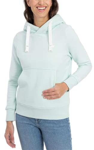 DEPROC Active Damen Kapuzenpullover HILDACMYK | Hoodie Sweatshirt mit Kängurutasche | Premium Baumwoll-Mix | Mint