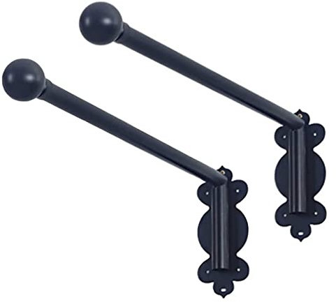 Door Curtain Rail Swing Arm, Swing Arm Curtain Rod with Finials, Heavy Duty Swing Arm Curtain Rods, Swing Arm Curtain Rod, Half Curtain Rods for Side Panels Window Curtain Display Stand Door Curtain R