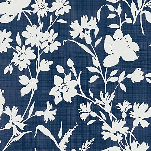 Laura Ashley Rye Vliestapete Midnight Seaspray Blue 10mx52cm | Tapeten Wohnzimmer, Wandverkleidung | Einfach anzubringen und zu Entfernen 1005 x 52