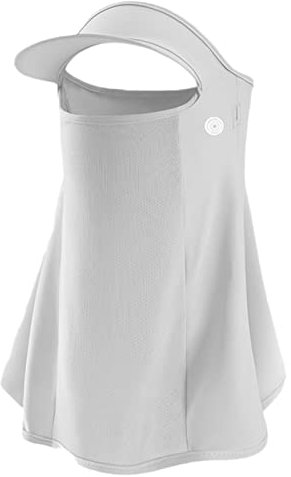 GIBZ Sun Protection Cap Hat Sun Neck Gaiter Face Mask Sun Hat with Face&Neck Flap Upf 50+ Womens/Mens Sun Protection Cap for Camping Hiking Fishing Classic Grey
