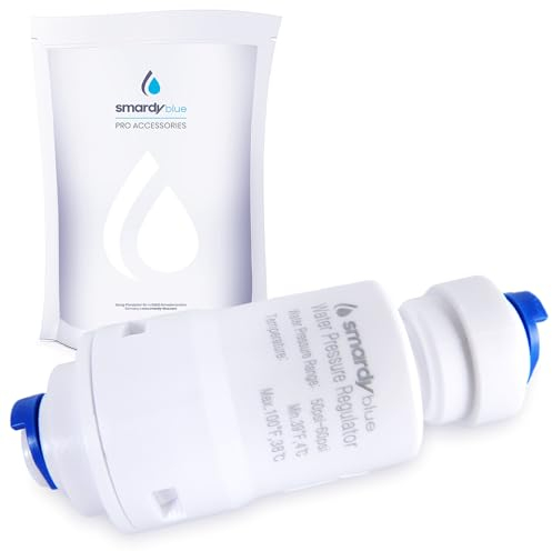 smardy Reductor de presión para manguera 1/4, filtro de agua, regulador-presión para sistema de ósmosis inversa, conexión de agua fija, limitador de presión para refrigerador side by side
