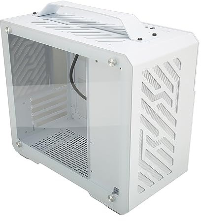 Mid Tower ATX PC Case, ATX Tower Vidrio Templado Gaming Computer Case Lateral Transparente, M ATX Mini INTX Motherboard Case, Top I/O Peripheral Interface