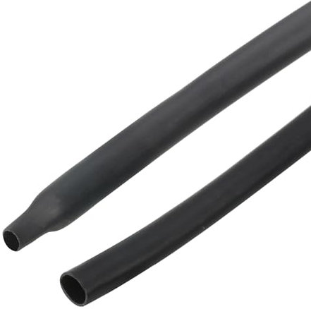 QUARKZMAN 6mm Dia. 50 Piedi Guaina Termorestringente Nera, 4:1 Tubo Termorestringente per Cavi Elettrici Doppia Parete Adesivo Foderato Marino Impermeabile Industriali Avvolgicavo