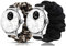 Blueshaweu Bracelet Compatible avec Wit-hings Smartwatch,en Tissu Imprimé Élastique Bracelet de Montre du Wit-hings Scanwatch 18mm/20mm Smartwatch (20mm, 2 packs-Noir+Léopard)