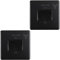 2 Pack SCREWLESS 6A Extractor Fan Isolator Switch MATT Black 3 Pole Shower - 230V Bathroom Wetroom Fan Switch Wall Plate