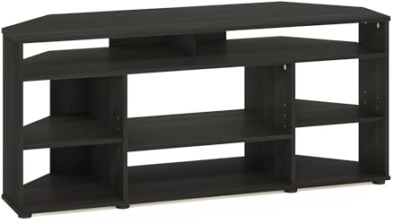Furinno Jensen Eck-TV-Ständer für Fernseher bis zu 55 Zoll, Espresso