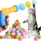 SXFENG Katzenspielzeug, 100 Bälles Interaktives Katzenspielzeug, Katzenspielzeug Bälle mit Katzenspielzeug-Werfer Cat Toy für Katzen und Kätzchen, Spielzeug für Indoor Haustier Katzen Hunde (100pcs)