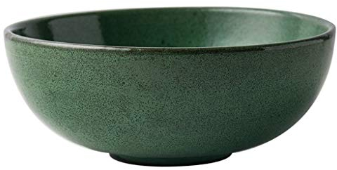 Tazones Tazón de sopa Tazón de fideos de cerámica retro Tazón de sopa Anti-escalar Comidas de servicio completo Restaurante en casa Adecuado para horno de microondas Juego Verde oscuro Cocina ca