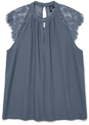 VERO MODA Female Oberteil ohne Ärmel Spitzenverziertes