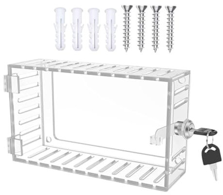 Veemoon Thermostat Lock Box Wall Mount Protector Cover Key for Home Office Security