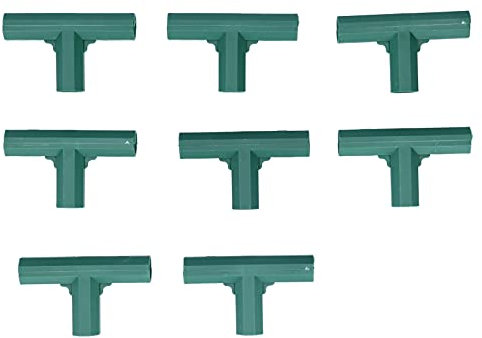 8 Pièces Connecteur en Forme de T, Joints Adaptateur en T pour Cadre de Serre de 16mm, Support de Plante de Jardin pour la Construction de Cadres de Serre