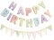 Aikeis Happy Birthday-Banner | Happy Birthday-Schild | Geburtstagsdekorationen | Geburtstagsbanner für Frauen und Mädchen | Pastellfarbene Geburtstagsparty-Dekoration, Macaron-Geburtstagsschilder-Bann