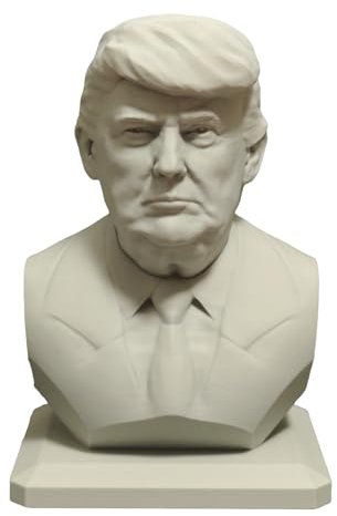 Womeet Donald Trump Büste Trump Statue Trump-Skulptur, 1/8 Präsident Donald Trump 3D-Druckmodell, Trump-Figuren, Schreibtischdekoration, politisches Geschenk, 10 cm, machen Amerika großartig