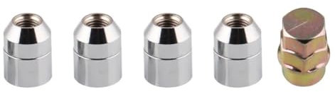 M12x1.5 Auto Stahl Radschloss Radmuttern Reifen Chrom Sicherungsmuttern 4 + 1 Set Auto Ersatz Pat