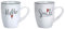 Set 2 Tazze in Porcellana per Colazione o Merenda Capacità 360 ml Idea Regalo Coppia Anniversario Lavabile in Lavastoviglie Utilizzabile in Microonde Mod. Scritte Cuore Smile & Hello