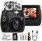 Gofunly Camara Fotos Infantil Instantanea, 2,4 Pulgada 1080P HD Camara Fotos Infantil con Tarjeta de 32GB y Papel Fotografia, Juguete Cámara Instantánea Regalos para Niños y Niñas de 3-12 Años (Negro)