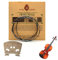 UZYXC QGK Juego de cuerdas para violín (Mi-La-Re-Sol) con puente, cuerdas universales para violín, juego completo de cuerdas con núcleo de acero para violines de 4/4, 3/4, 1/2 y 1/4
