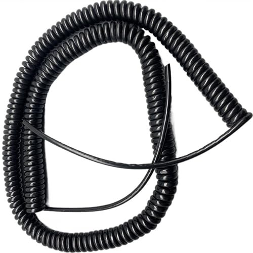 Teleskop-Spiralkabel, einziehbares Stromkabel mit quadratischem Kern aus reinem Kupfer (Stretch 8 Meter)