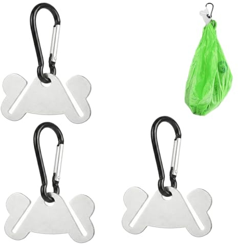 BLPRKOT 3 Stücks Kotbeutelhalter, kotbeutelspender, freihändige Halterung für Hundekotbeutel, für Hundekotbeutel, Hundekotbeutelhalter für Leine, Spender, Zubehör (schwarz)
