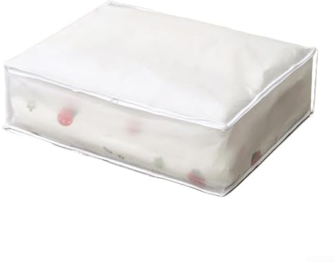 Große PEVA-Aufbewahrungstasche, transparent, für Bettwäsche, Steppdecken, Kleidung, feuchtigkeitsbeständig, mit Reißverschluss (XXXL- Weiß)