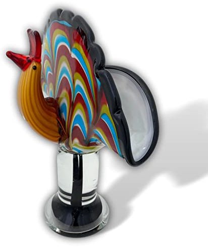 Glasfigur Schale Briefhalter Figur Pfau Vogel Glas im Murano Antik Stil 29cm