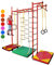 NiroSport FitTop M3 Klettergerüst Indoor für Kinder in Rot/Holzsprossen/Indoor Sprossenwand für Kinderzimmer/leicht montierbare Kletterwand/Turnwand für max. Belastung bis 130 kg